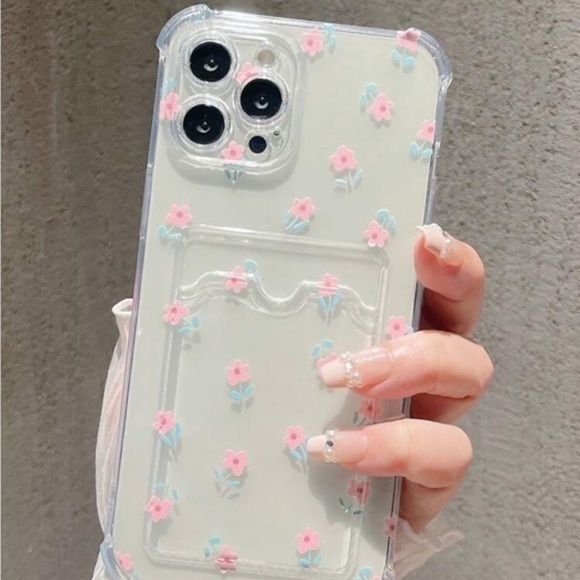 ⚠️Clearance🌟iPhone 13/Pro/Pro Max Floral Phone Case With Card Holder - Picture 4 of 4